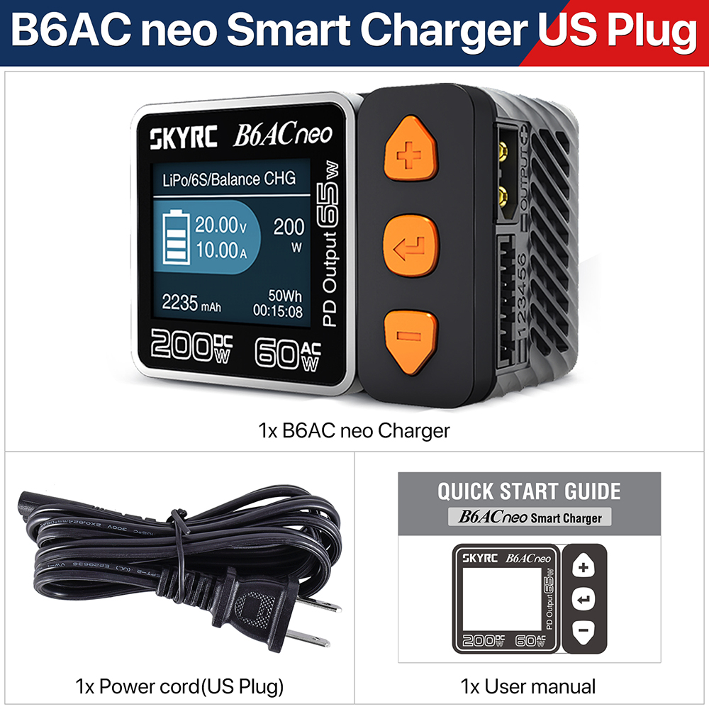 SKYRC B6ACneo Charger DC 200W  - Skyrc B6 Neo Smart Charger 评论和价格