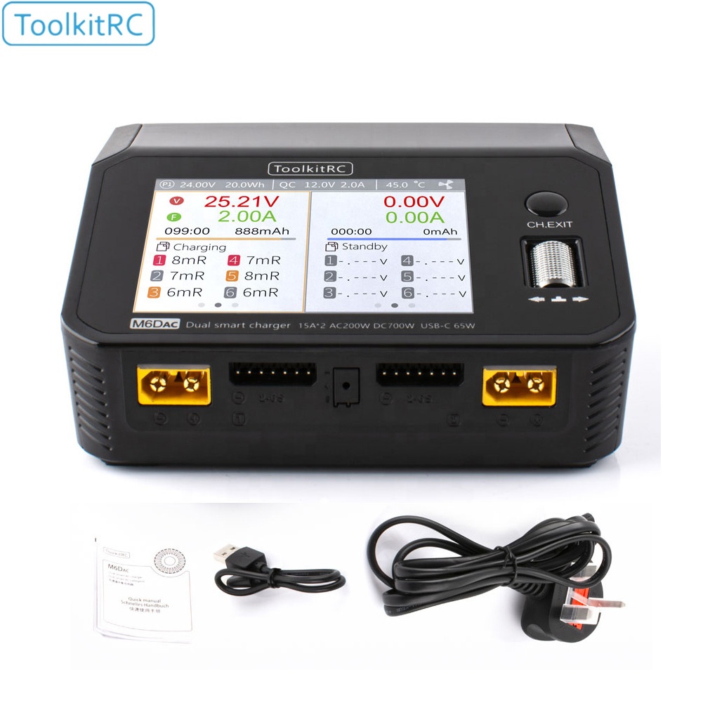 Toolkitrc M6DAC 350W X 2 USB-C - Toolkitrc M6Dac Smart Charger 评论和价格