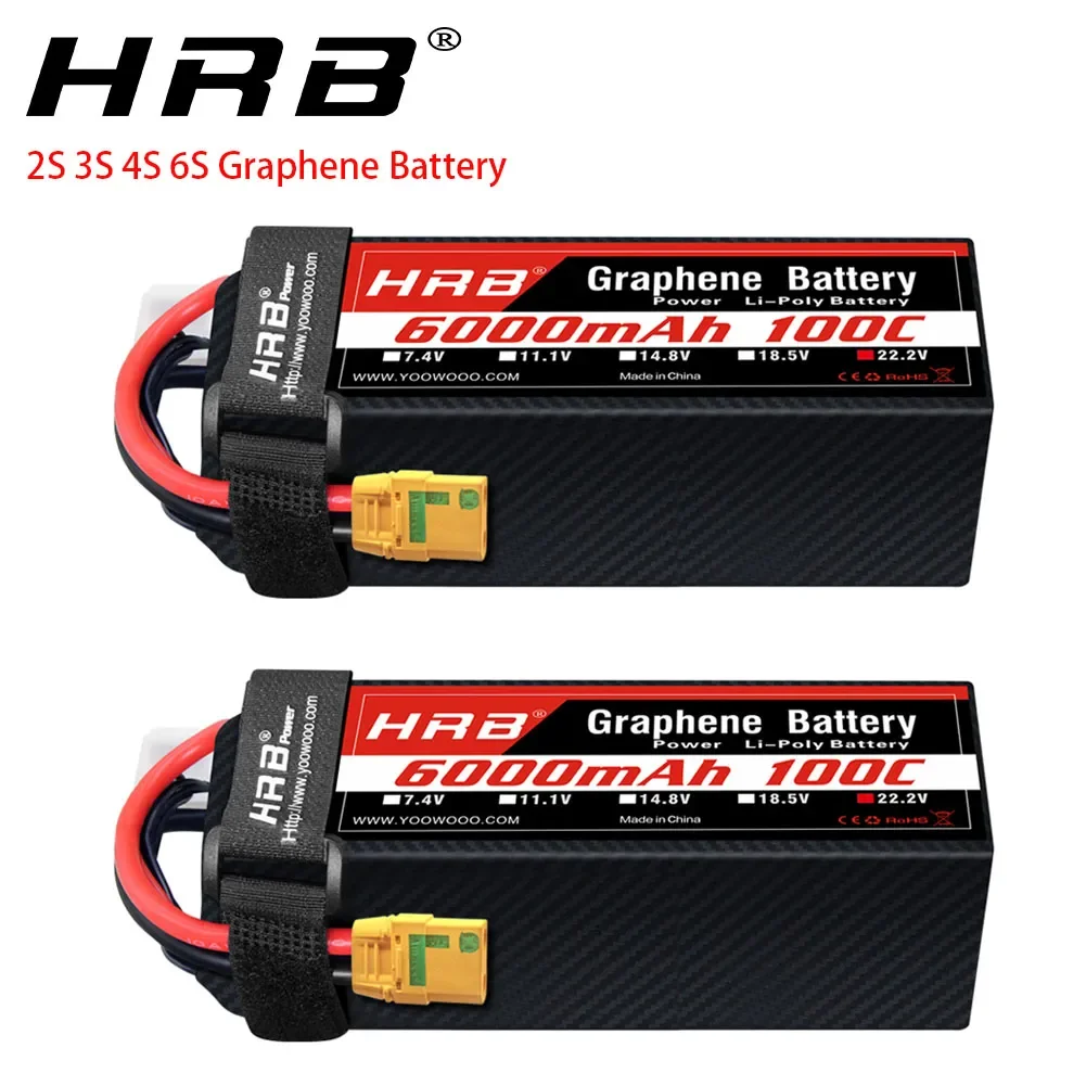 2PC  Graphene Battery 2S 3S 4S - 6S Lipo Battery 22.2V 5000Mah 评论和价格