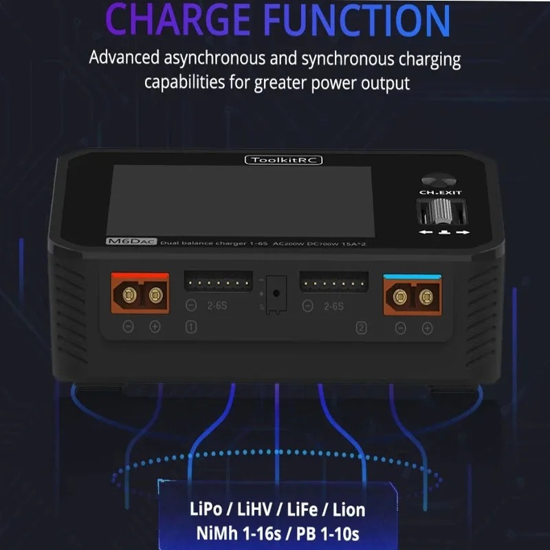ToolkitRC M6DAC Dual Channel S - Toolkitrc M6Dac Smart Charger 评论和价格