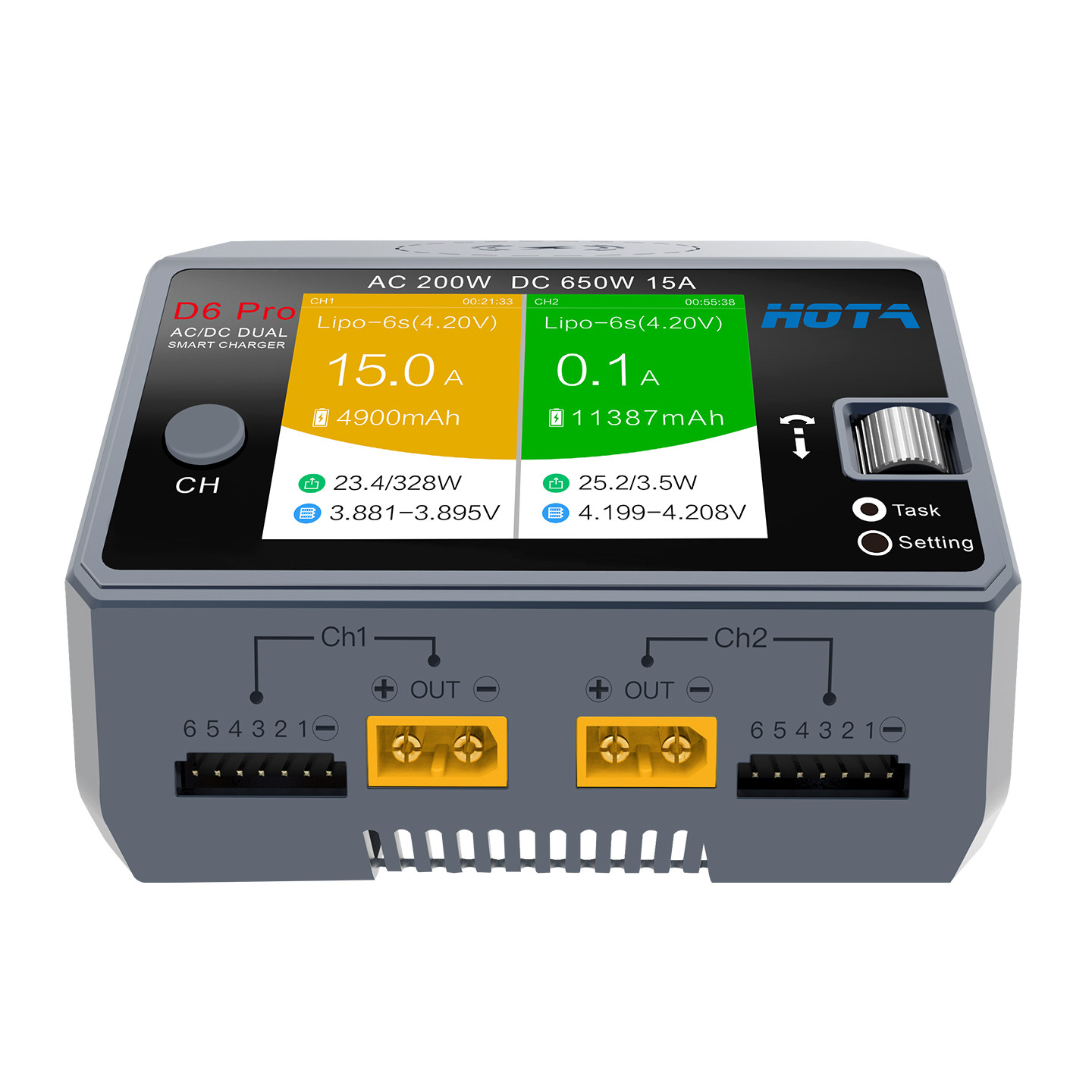 HOTA D6 Pro AC/DC Dual Channel - Hota D6 Pro Dual Lipo Charger 评论和价格